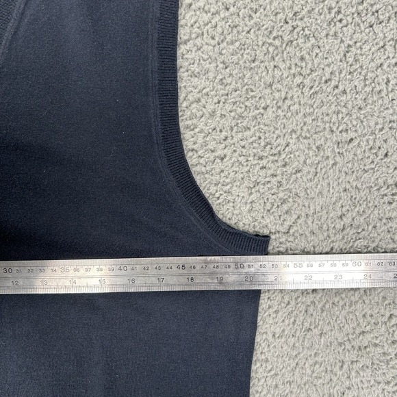 Banana Republic Sweater Vest Mens‎ M Black Cotton Cashmere Classic Dad - Picture 3 of 5